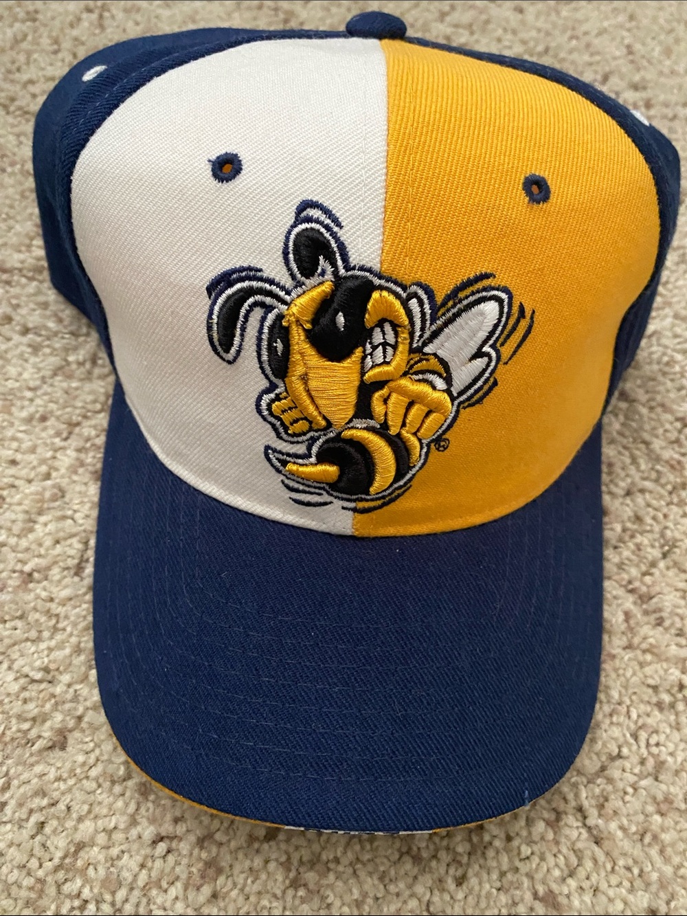 Zephyr Georgia Tech Two Tone Navy White Gold Yellow Patch Cap